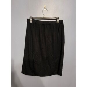 Vintage Jason Maxwell Petite Black Sweater Like Pencil Skirt SZ PL Classic